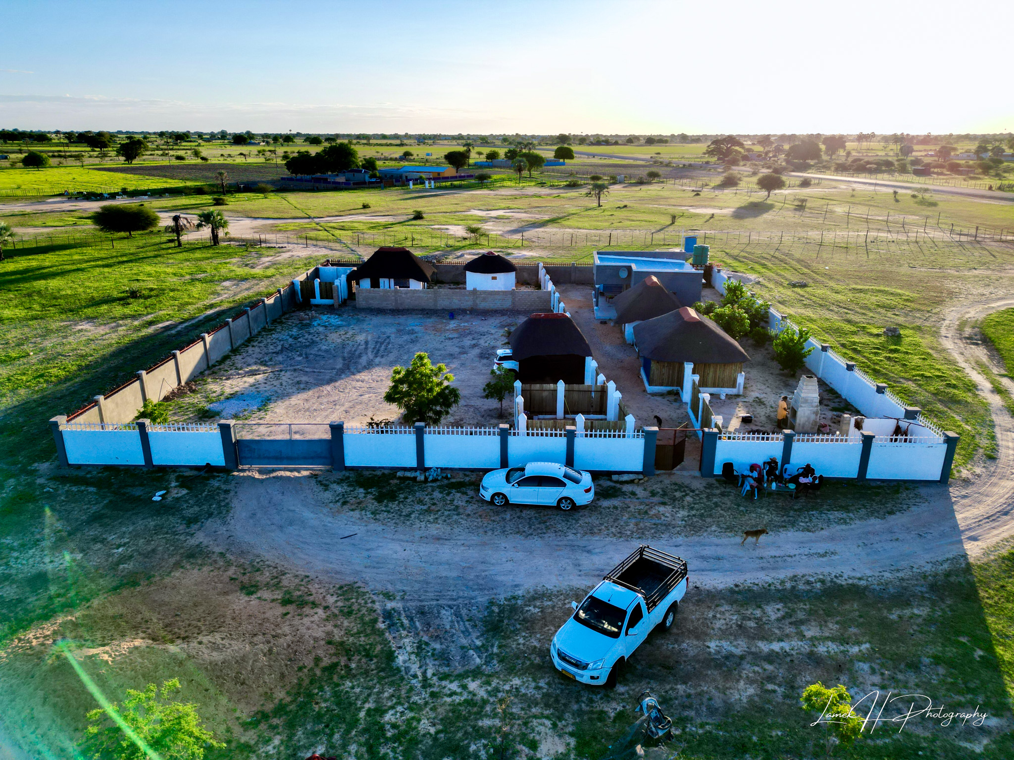 Bird’s-eye view of an outdoor festival in Windhoek